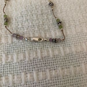 Beaded necklace with 9.25 silver